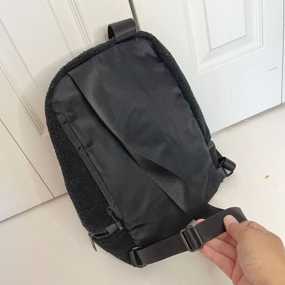 Lululemon City Adventurer Mini Wool Sherpa Shearling Fleece Zip Backpack - Picture 8 of 16